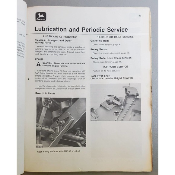 John Deere 50 Series Row-Crop Heads Operator's Manual 6620 Combine - Picture 6 of 6